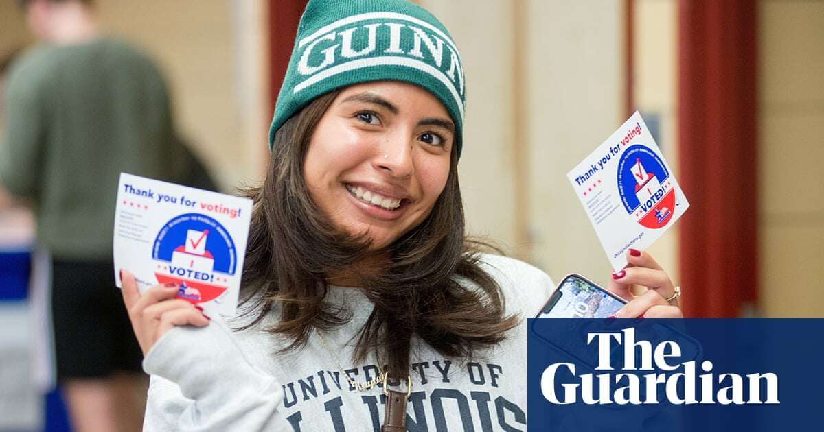 Everybody gets a sticker: Americans cast ballots in nail-biter election – in pictures