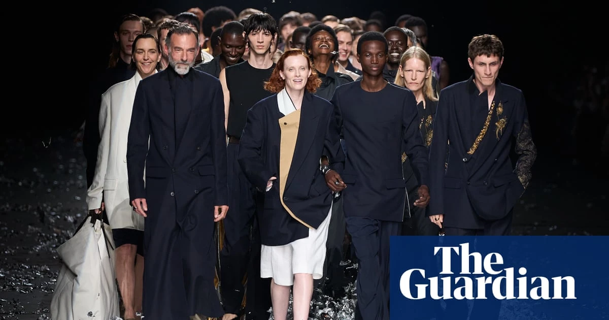 Swan songs, feathered fascinators and gymnastic bouquets: highlights from Paris men’s fashion week spring/summer 2025 – in pictures