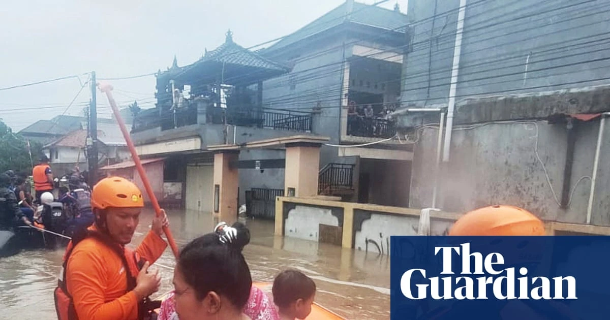 Streets submerged in Indonesia after devastating floods – video