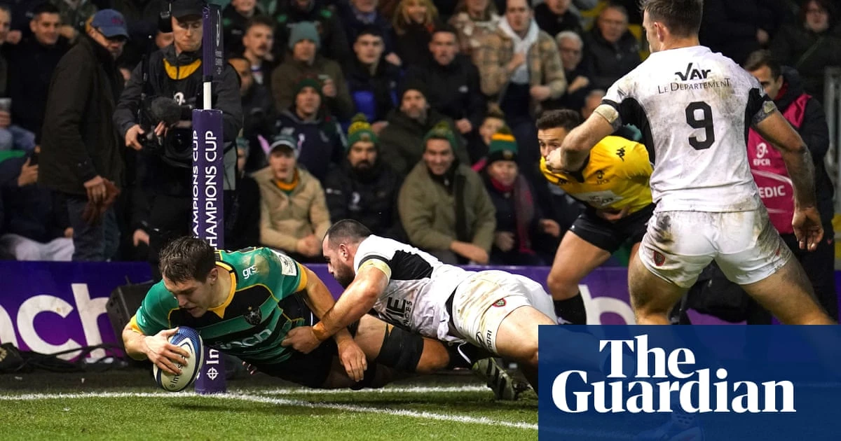 Lockett’s late try edges Northampton to Champions Cup win against Toulon