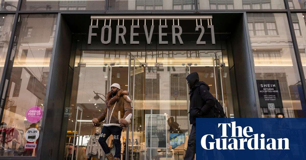 Forever 21 files for bankruptcy again amid pressure from fast-fashion rivals