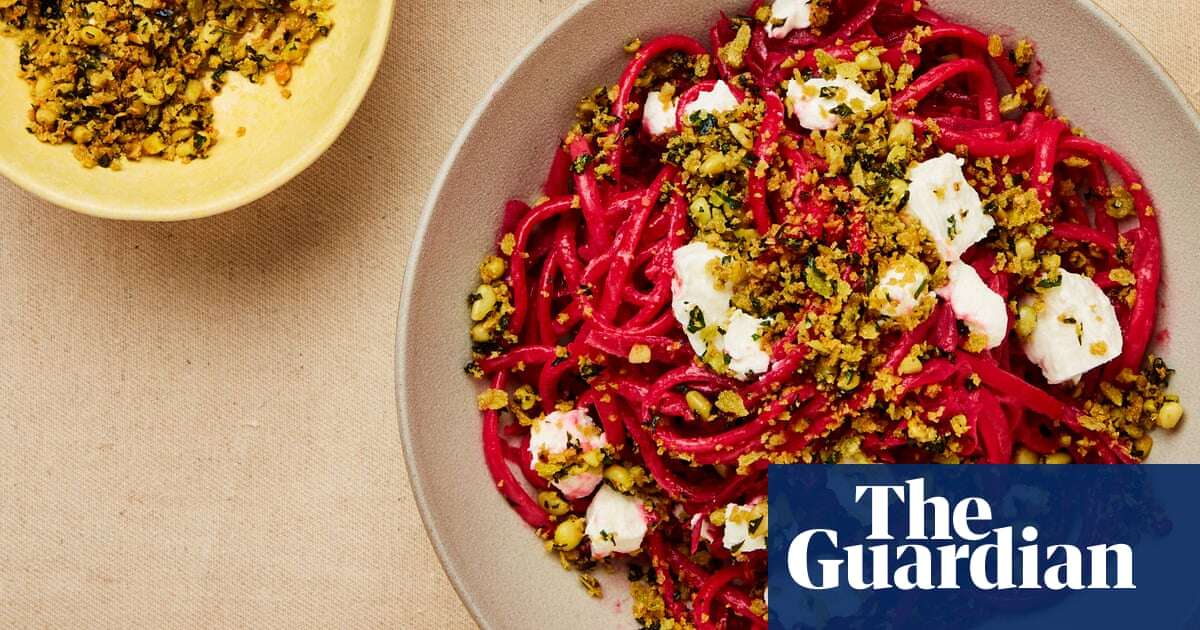 Rukmini Iyer’s quick and easy recipe for pink linguine with pine nut pangrattato and goat’s cheese | Quick and easy