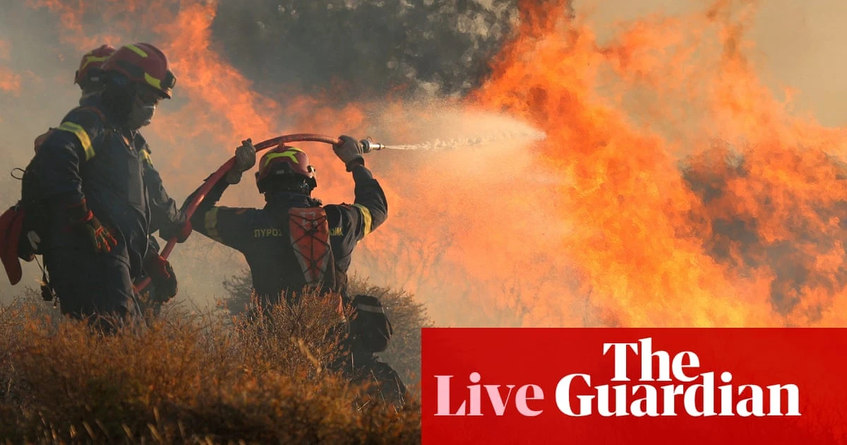 More than 1,500 people evacuated in Crete due to wildfire as Europe’s heatwave continues – live