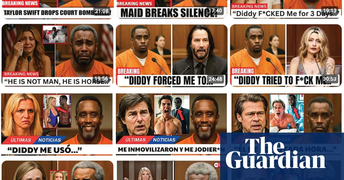 Fake, AI-generated videos about the Diddy trial are raking in millions of views on YouTube