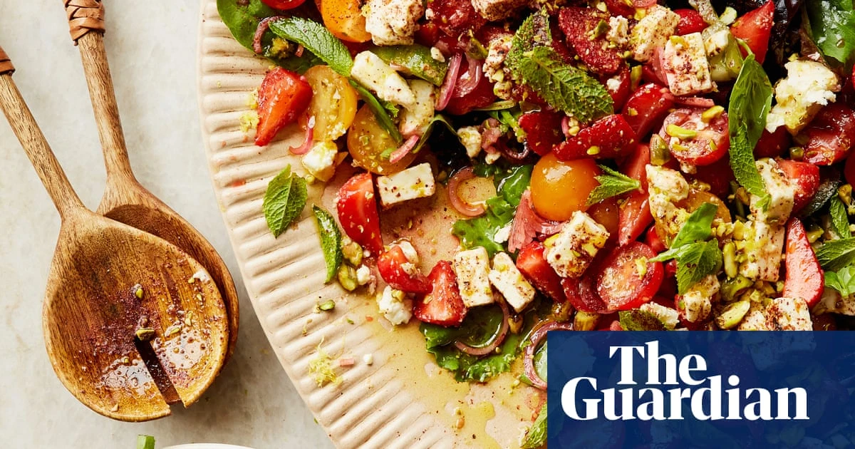 Sami Tamimi’s recipes for courgette and maftoul bake, and sumac-marinated feta salad