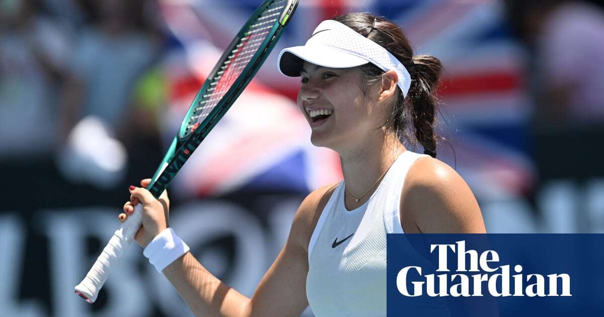 Emma Raducanu overcomes serving woes to battle through at Australian Open