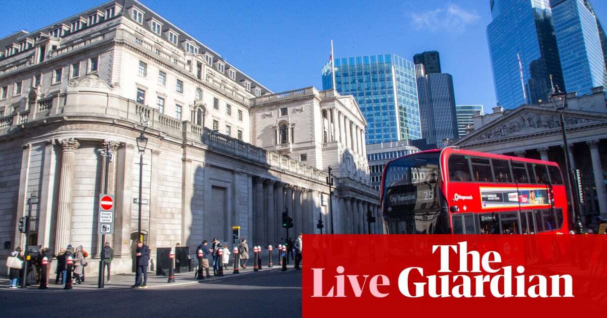 Bank of England deputy governor warns of increased inflation risks, as house prices rise again – business live