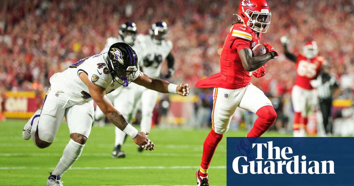 Chiefs beat Ravens by finest of margins in wild finish to NFL season opener