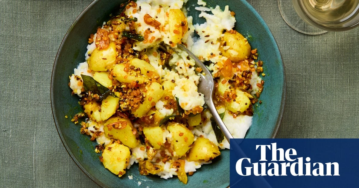 Meera Sodha’s vegan recipe for pickled new potatoes with curd rice