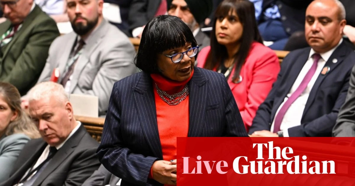 Diane Abbott’s Labour suspension must be resolved ‘as swiftly as possible’, says minister – UK politics live