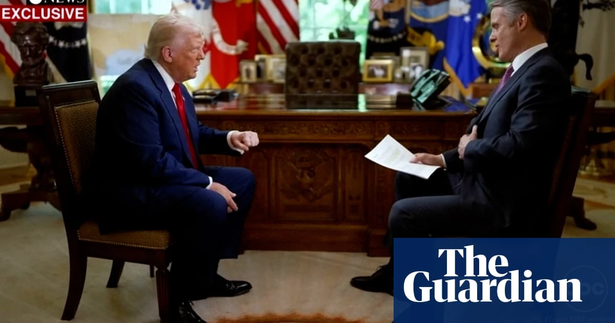 Trump quarrels with ABC interview after he is corrected over MS-13 tattoo photoshop claim – video