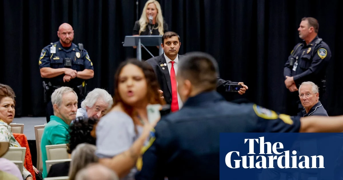 Marjorie Taylor Greene confronted by rowdy constituents at Georgia town hall