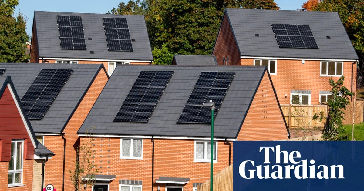 Solar panels to be fitted on all new-build homes in England by 2027