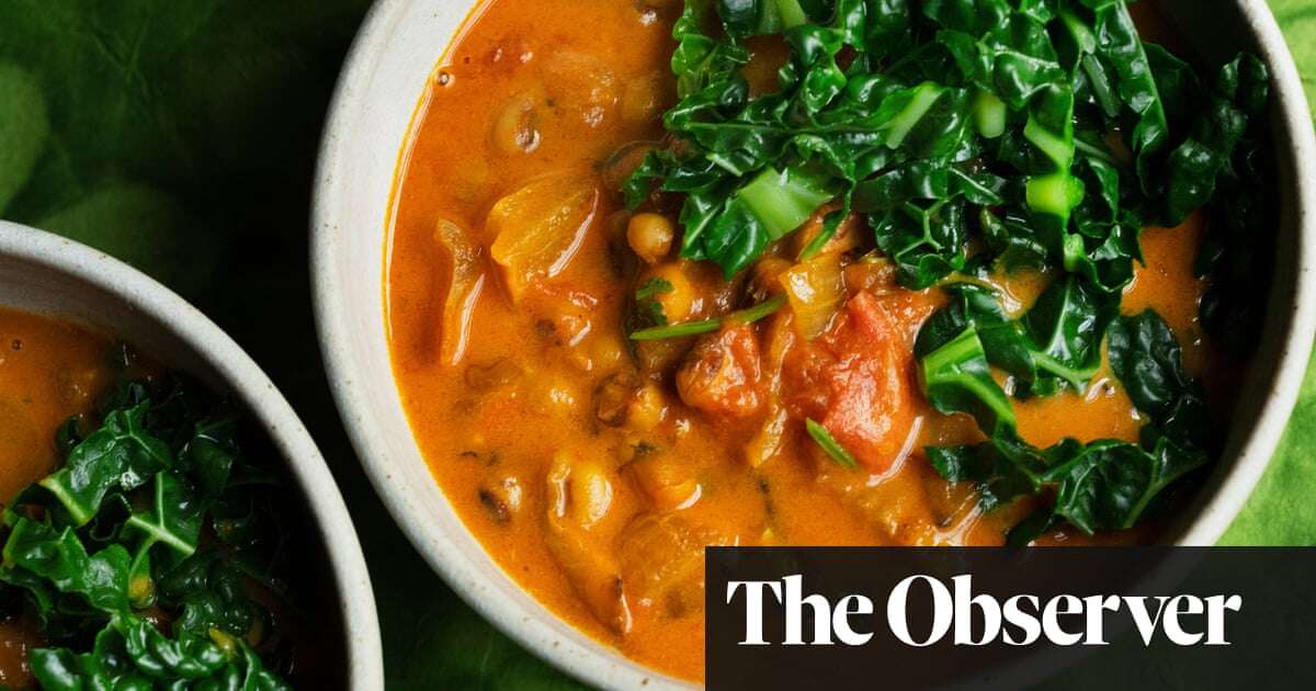 Nigel Slater’s recipes for bean, cabbage and coconut-milk soup, and poached quinces