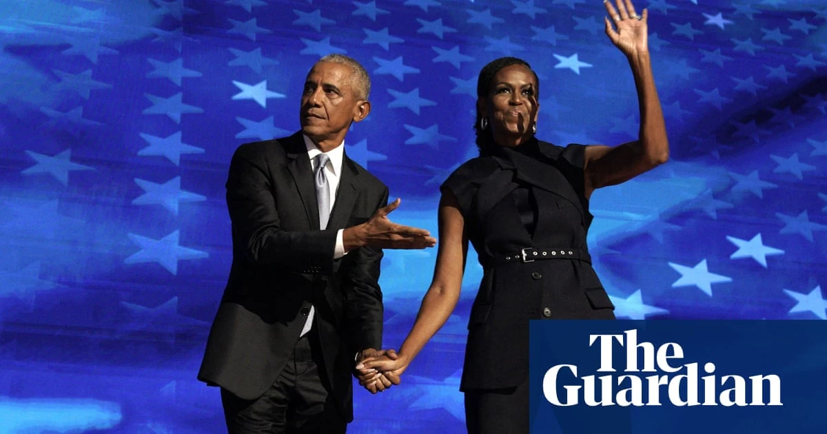 Obamas cast Kamala Harris as their heir and ‘flip script on Trump’, says ex-aide