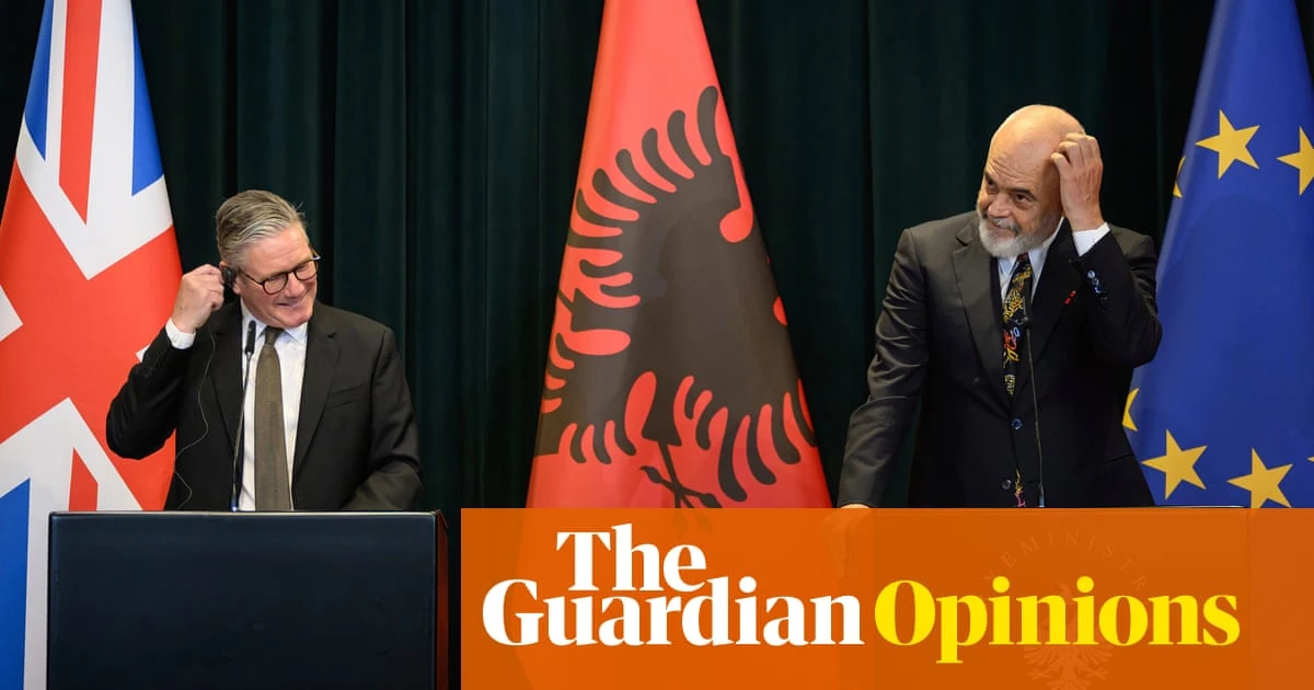 Starmer digs himself into a hole in Tirana while Tories froth about a flag | John Crace