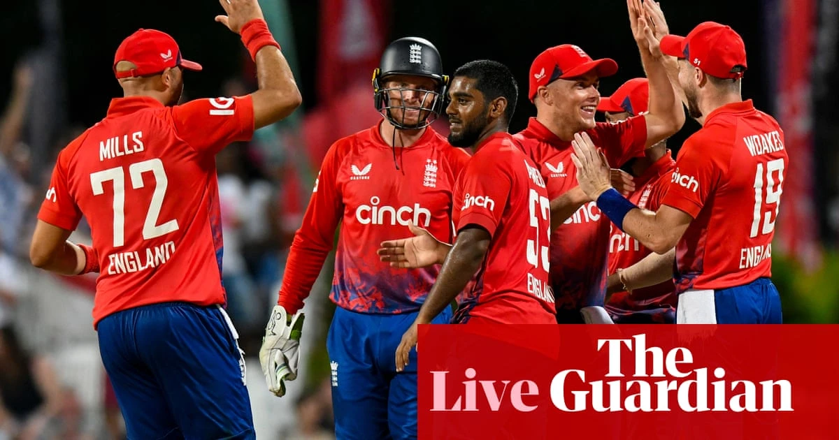 West Indies v England: third men’s T20 international – live