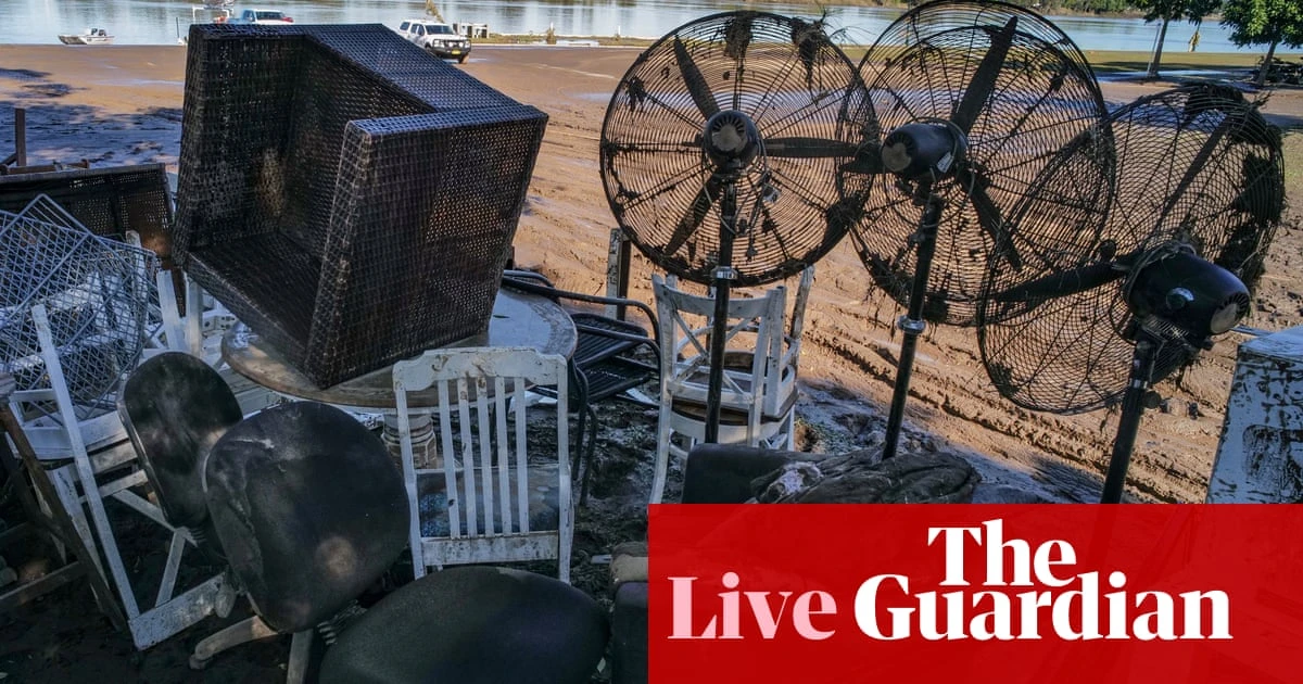 Australia news live: interstate emergency teams help assess NSW floods damage; fare-free day for Sydney train passengers