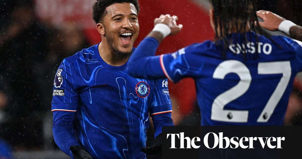 Jadon Sancho’s joy returns as his talent finds space to flourish at Chelsea