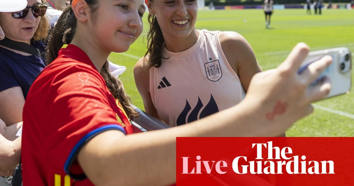 Women’s Euro 2025: favourites Spain enter fray after Swiss slip on opening night – live