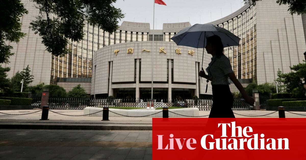 China launches stimulus blitz to lift growth; pound hits two-year high – business live