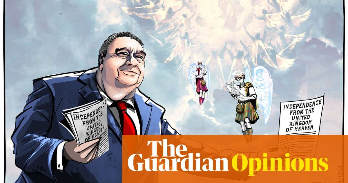 Ella Baron on the death of Alex Salmond – cartoon