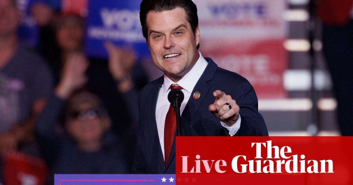 Trump’s ‘reckless’ attorney general choice sends shockwaves through Washington – US politics live