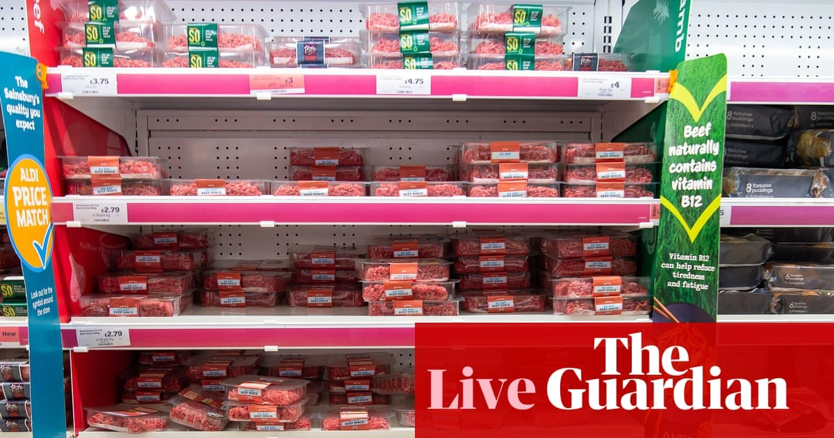 UK inflation data expected to show further rise on higher food and energy prices – business live