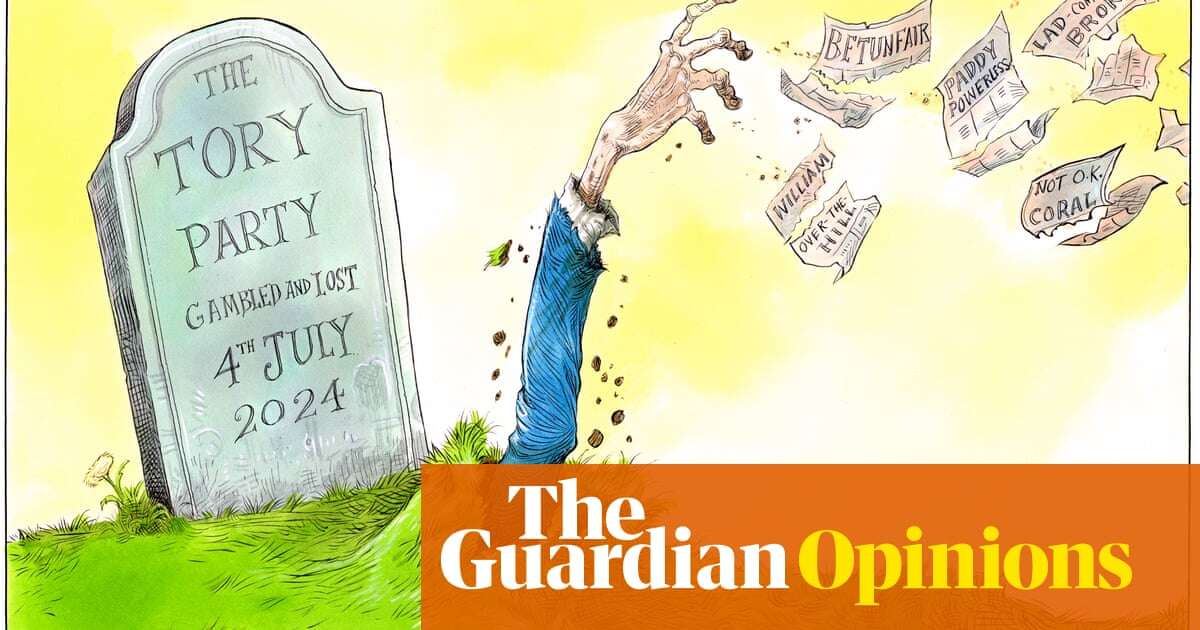 Chris Riddell on the imminent demise of the Tory party and its election betting scandal – cartoon | Chris Riddell