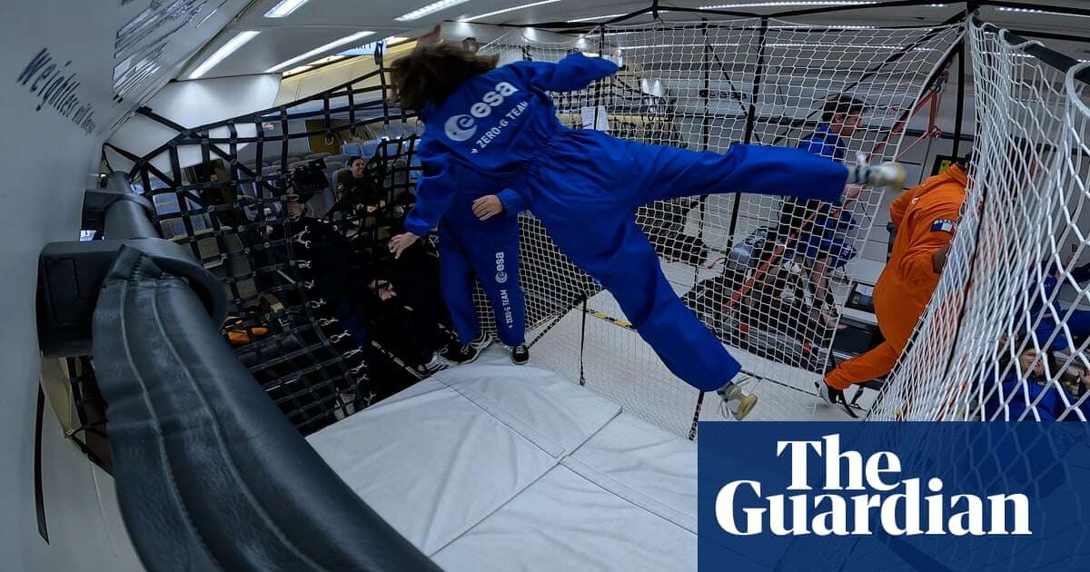 ‘First instinct is to swim’: my trip on a zero-gravity flight with an Esa astronaut