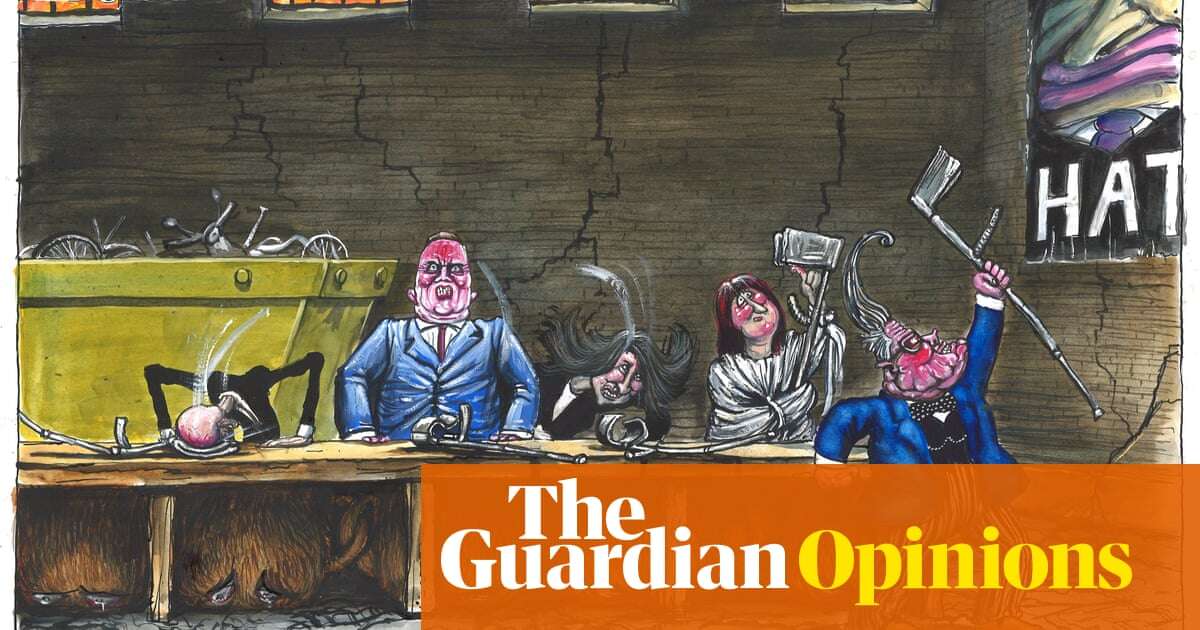 Martin Rowson on Labour beating ploughshares into swords – cartoon