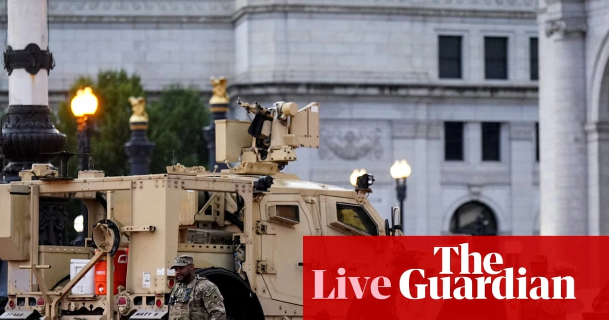 West Virginia governor says deploying national guard to Washington DC is ‘show of commitment to public safety’ – US politics live
