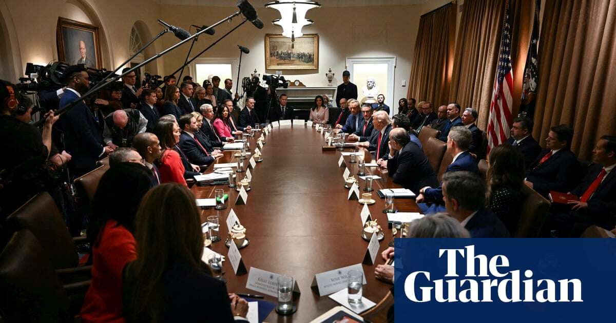 Trump’s first full cabinet meeting celebrates government-shrinking effort led by Musk