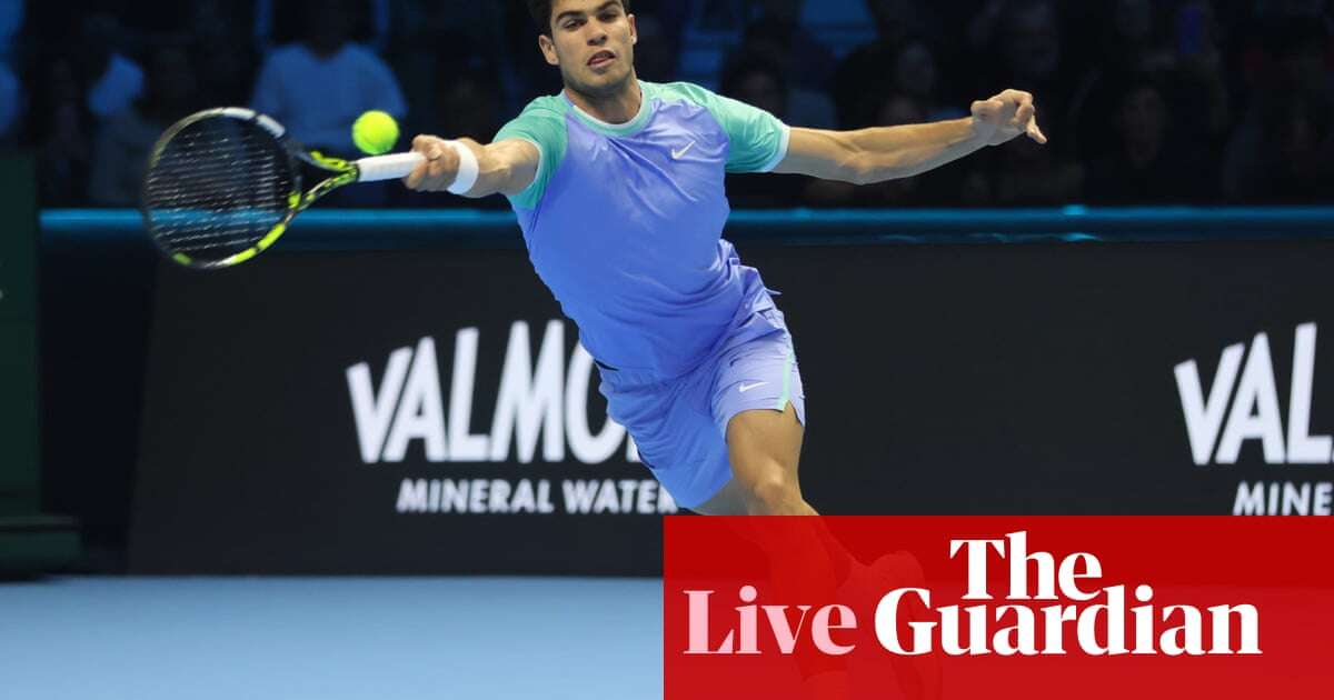 Carlos Alcaraz v Andrey Rublev: ATP Finals tennis – live