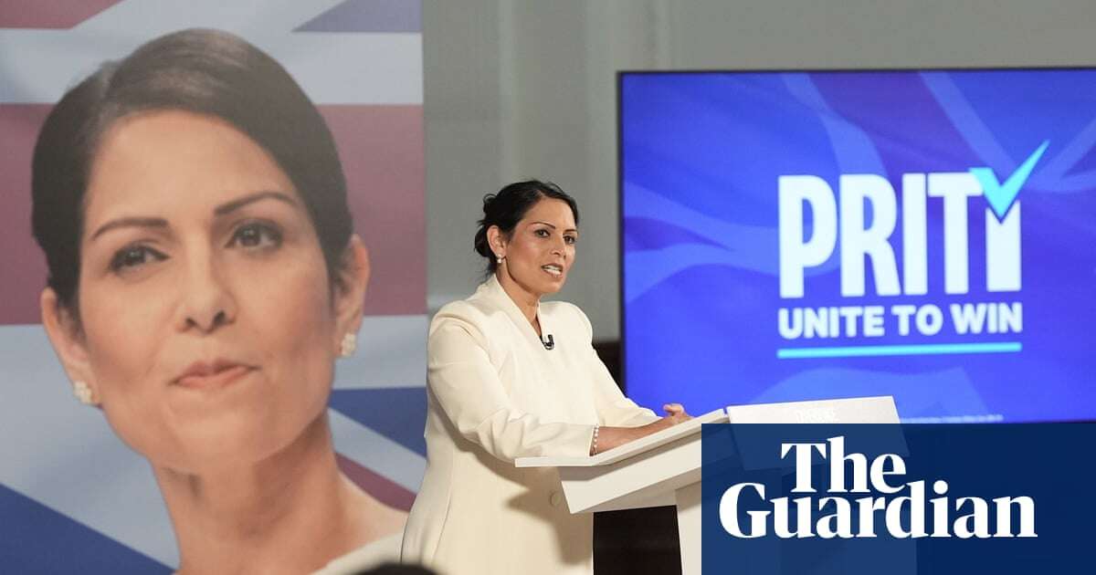 Priti Patel knocked out of Tory leadership contest in first round of voting