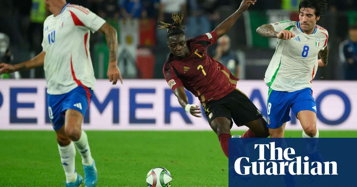 Nations League: Italy squander two-goal lead against Belgium after Pellegrini red