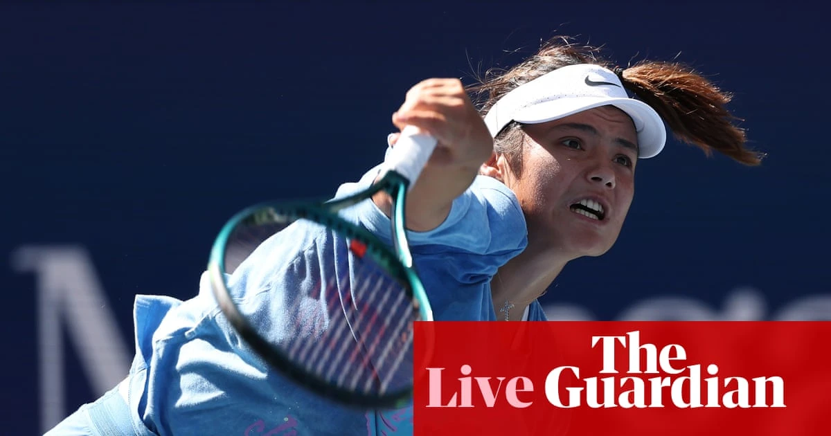US Open tennis day one: Raducanu in early action, plus Shelton and Sabalenka – live