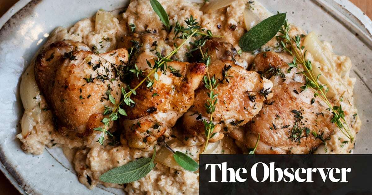 A simple roast, spicy squash in a bun, a five-ingredient pasta – Nigel Slater’s recipes for the end of winter