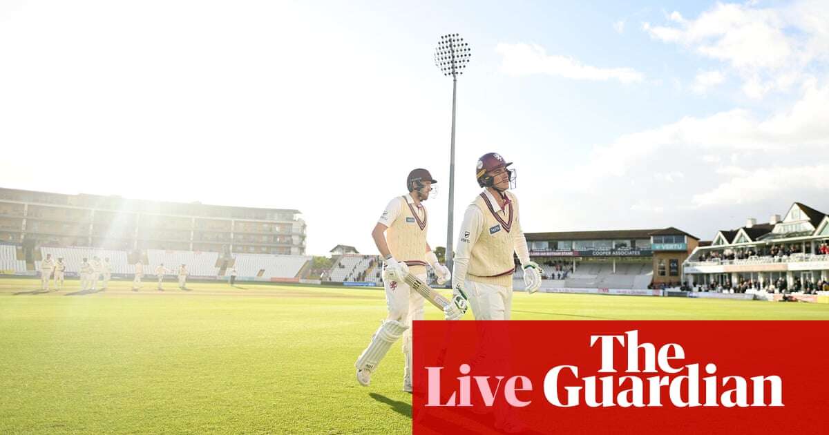 County cricket day four: Somerset v Surrey, Kent v Hampshire, and more – live