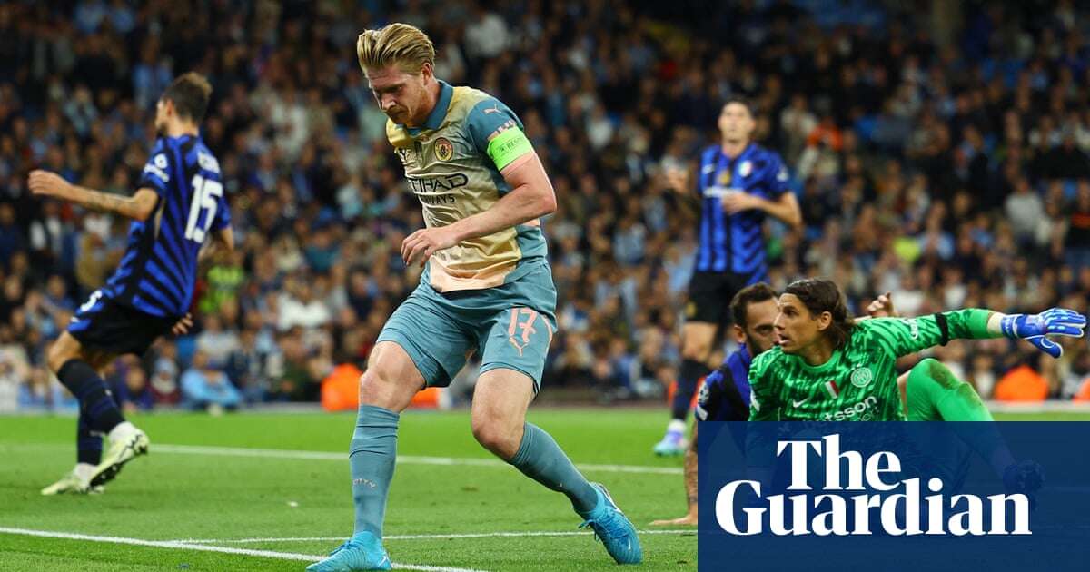 Kevin De Bruyne a doubt to face Arsenal due to groin injury in draw with Inter