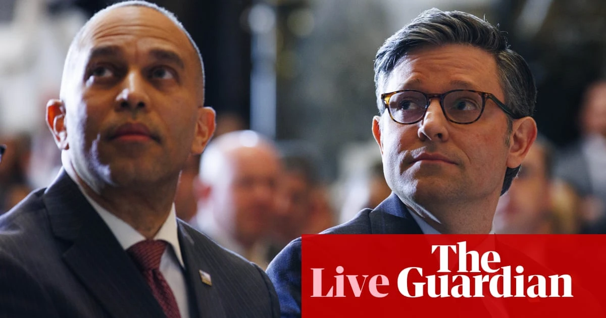 Mike Johnson touts bipartisanship after Democrats help sink Marjorie Taylor Greene challenge – live