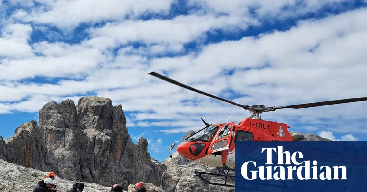 Hundreds evacuated after series of rockfalls in Italy’s Brenta Dolomites