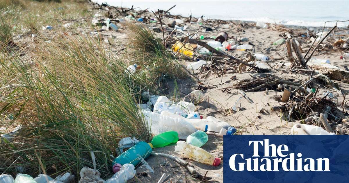 Single-use plastic waste on UK and Channel Island beaches ‘up by 9.5% last year’