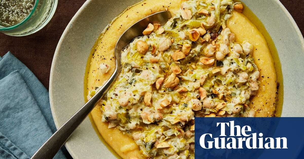 Rukmini Iyer’s quick and easy recipe for leeks with white beans, polenta and hazelnuts | Quick and easy