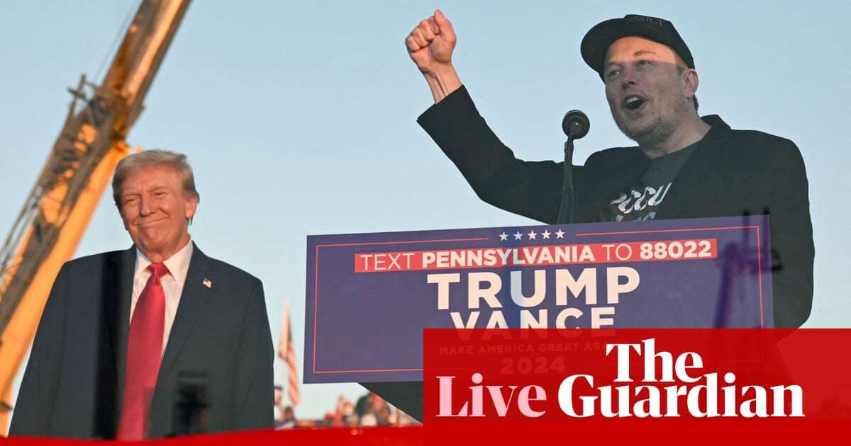 Elon Musk’s $75m puts him among largest Republican donors – US politics live