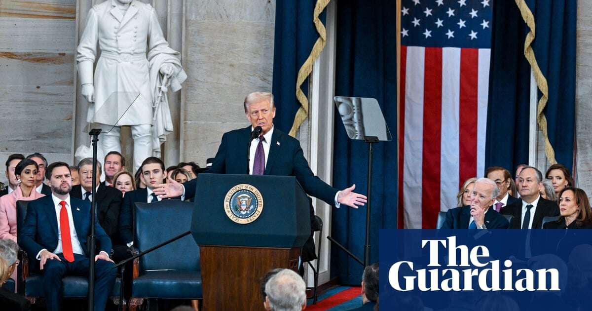 Trump says he was 'saved by God to make America great again' in inauguration speech – video