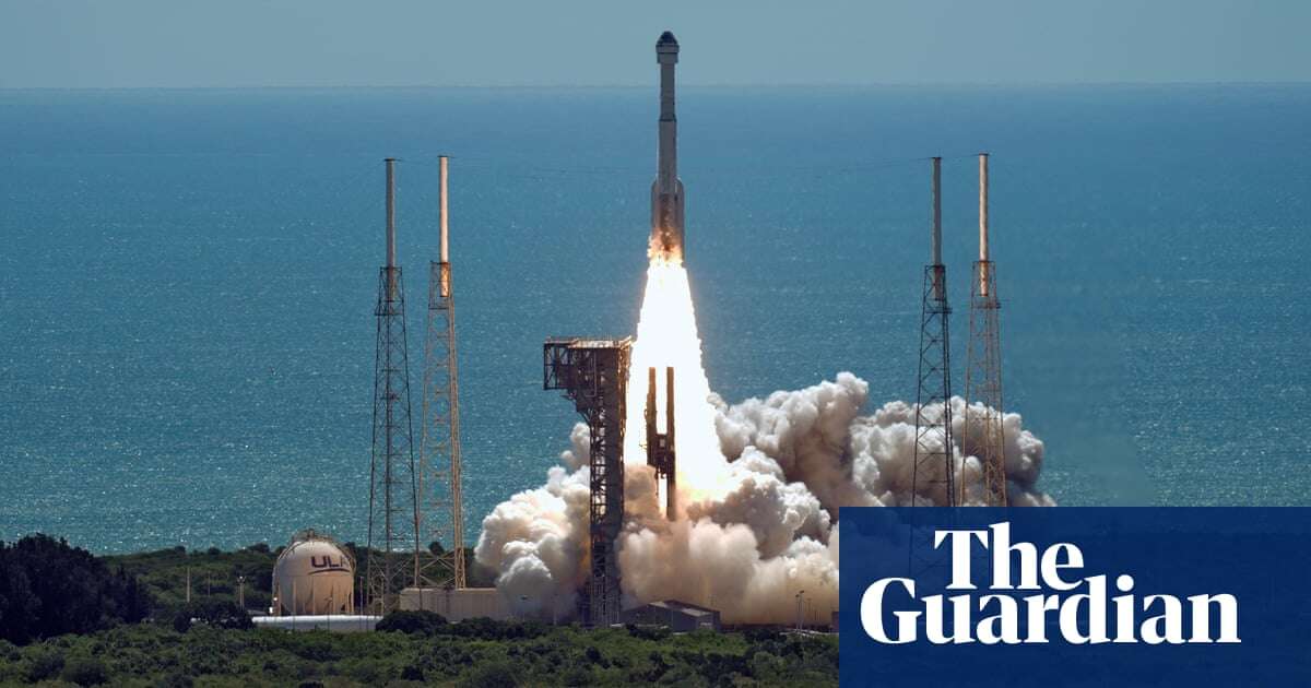 Boeing's Starliner spacecraft lifts off carrying two Nasa astronauts to ISS – video