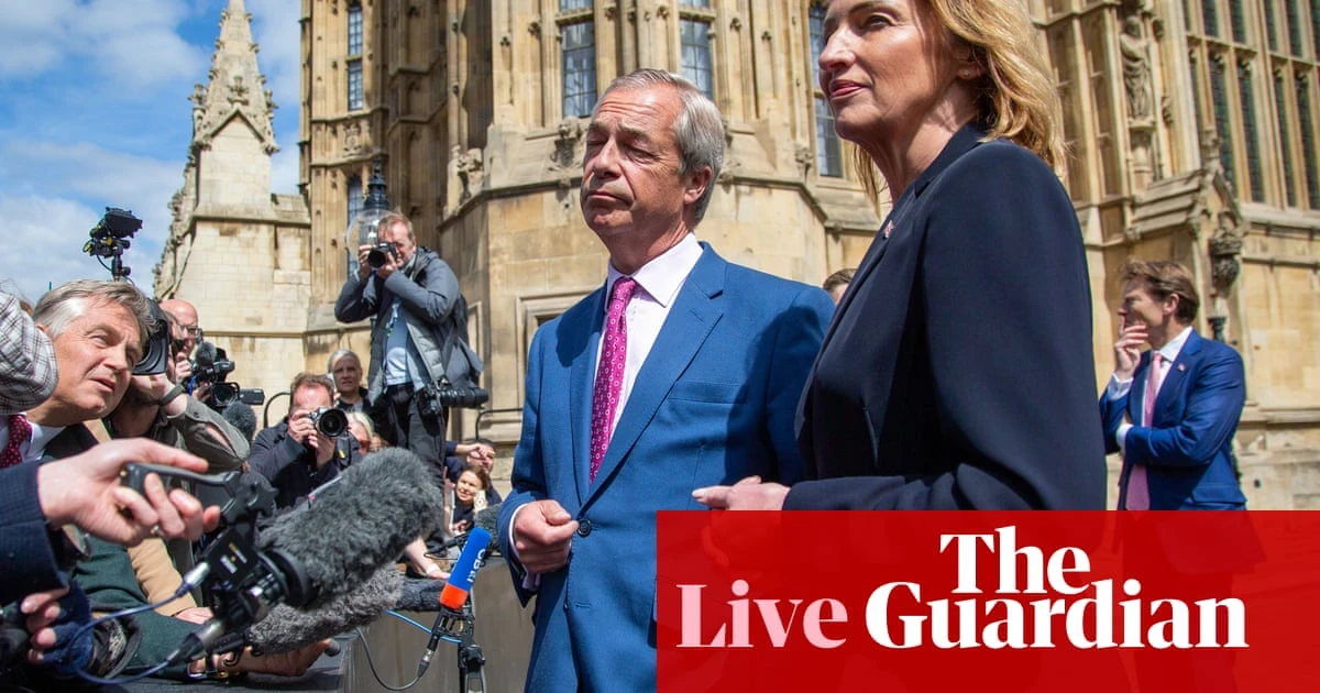 Labour turn fire on Farage ahead of Reform UK leader’s speech – UK politics live