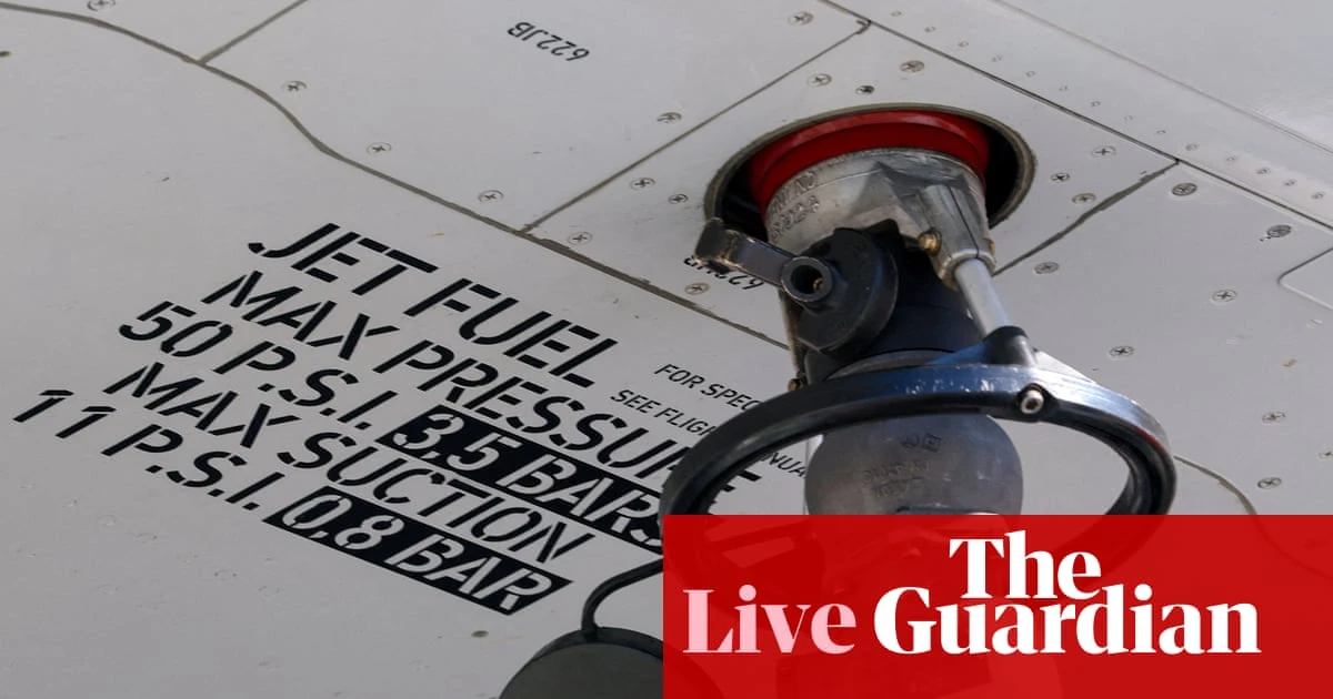 No jet fuel shortage in Europe, transport chief says, despite Middle East conflict – business live