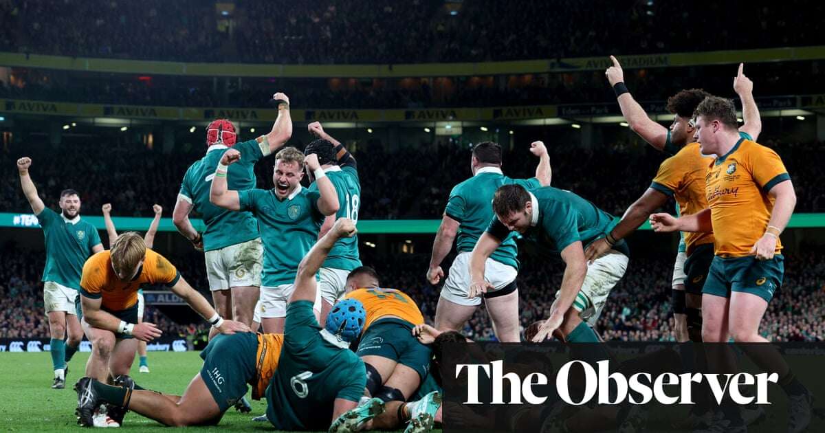 Ireland give Farrell winning send-off in battling comeback against Australia